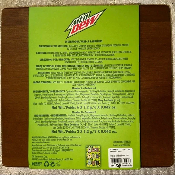 Mountain Dew Eyeshadow Palette 9 colors NWT - Picture 4 of 8